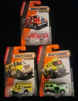 3 Match Box On a Mission Heroic Rescue series.