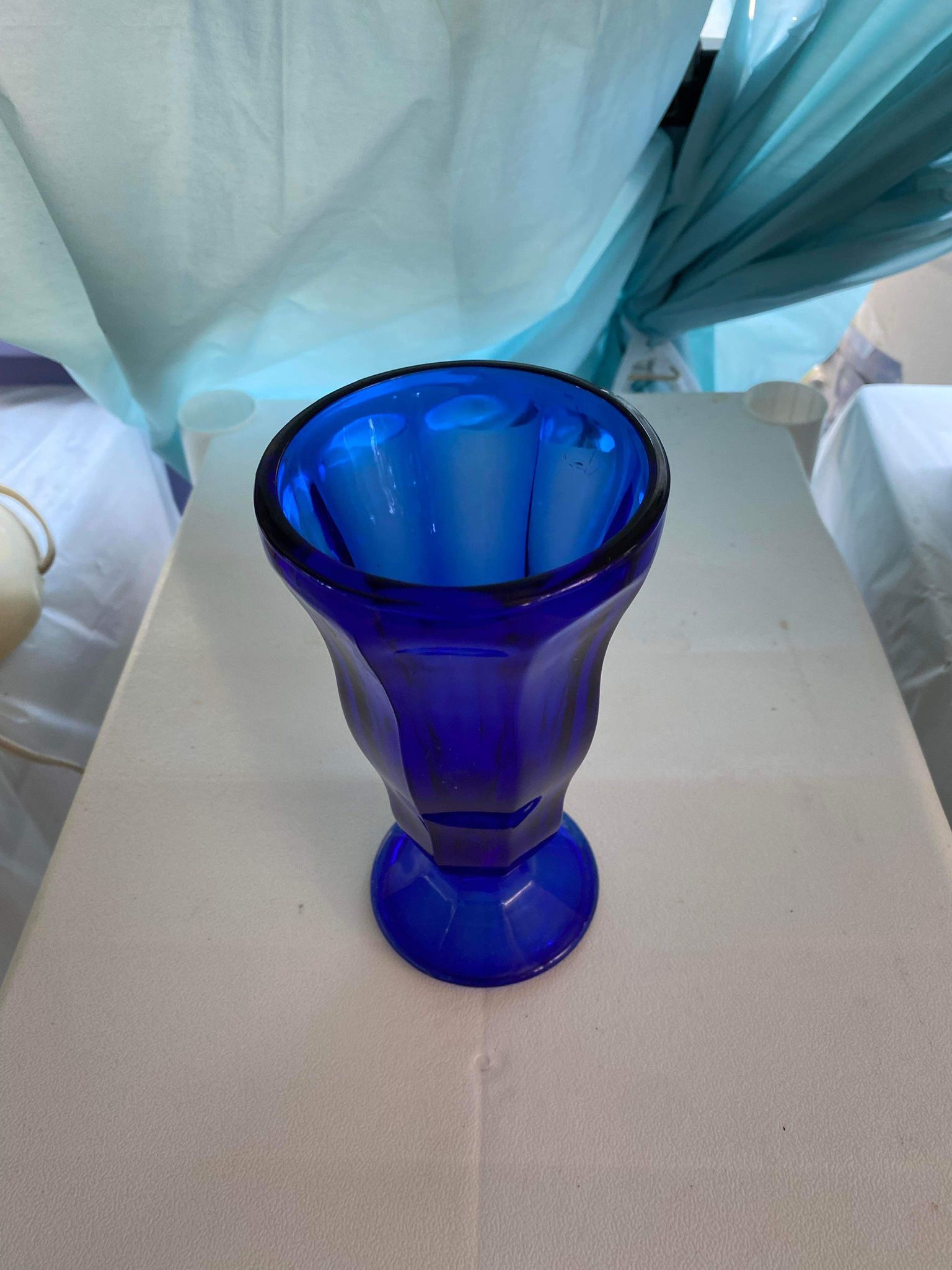 Vintage Cobalt Blue Molt Glass 