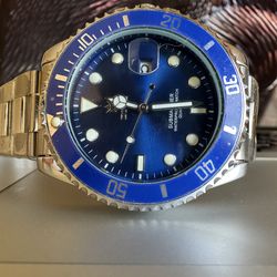 Dita Watch blue dial W/ Rotating  Bezel