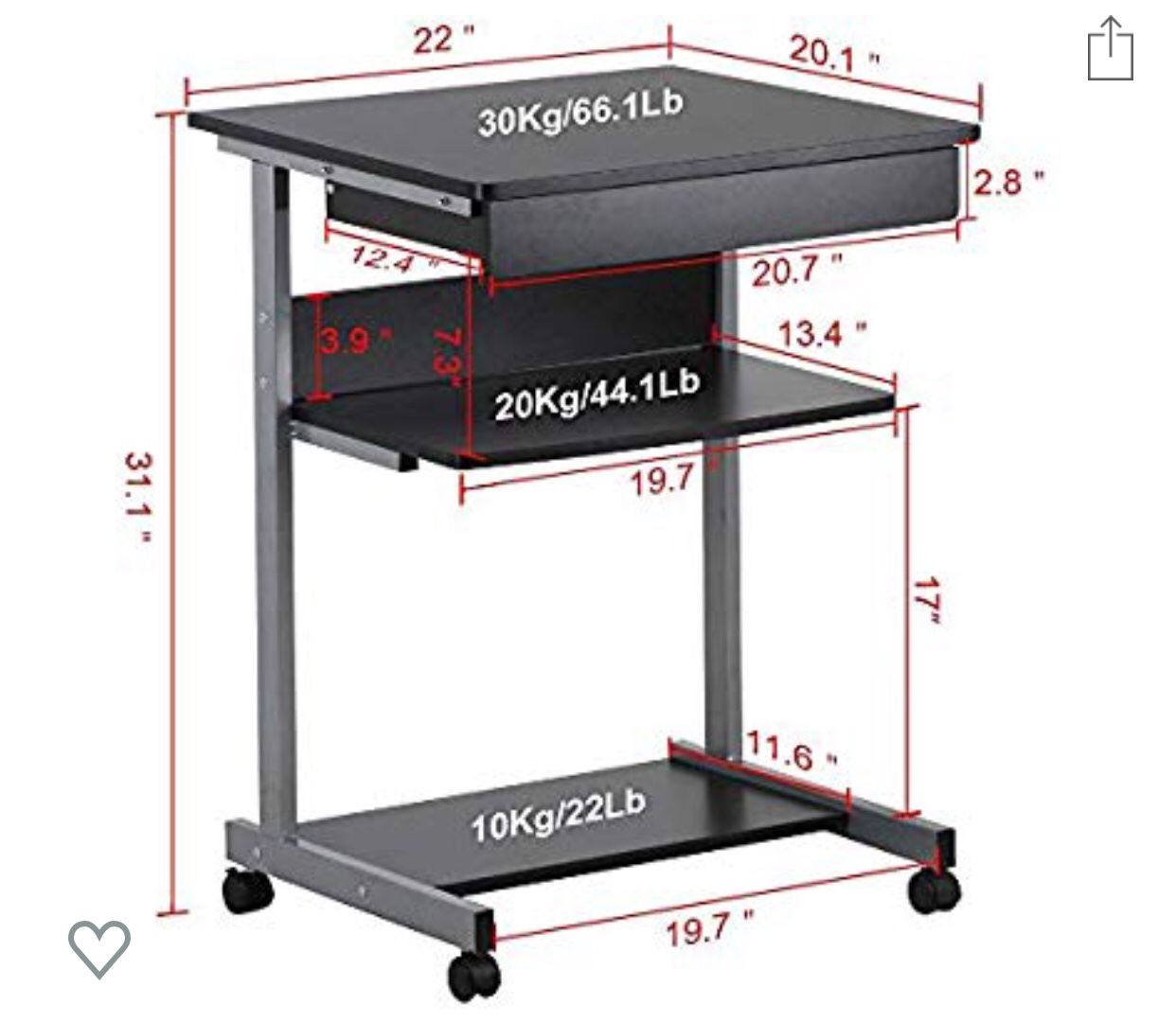 Laptop desk table