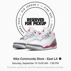 Air Jordan 3 Fire Red