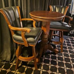 Beautiful Hardwood Pub Set with Two Matching Chairs in Valley Springs, Ca