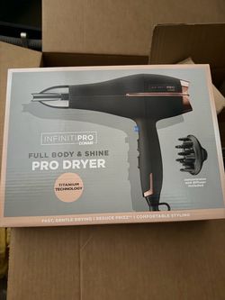 Infinitipro by Conair Full Body & Shine Pro Hair Dryer Titanium Technology Style