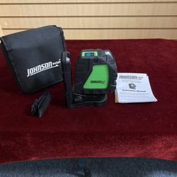 Johnson Cross Line Level Green Beam 40- 6656 With Case