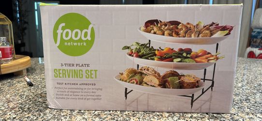 Food Network 3-Tier Plate Serving Set