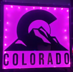 Colorado etched lighted mirror