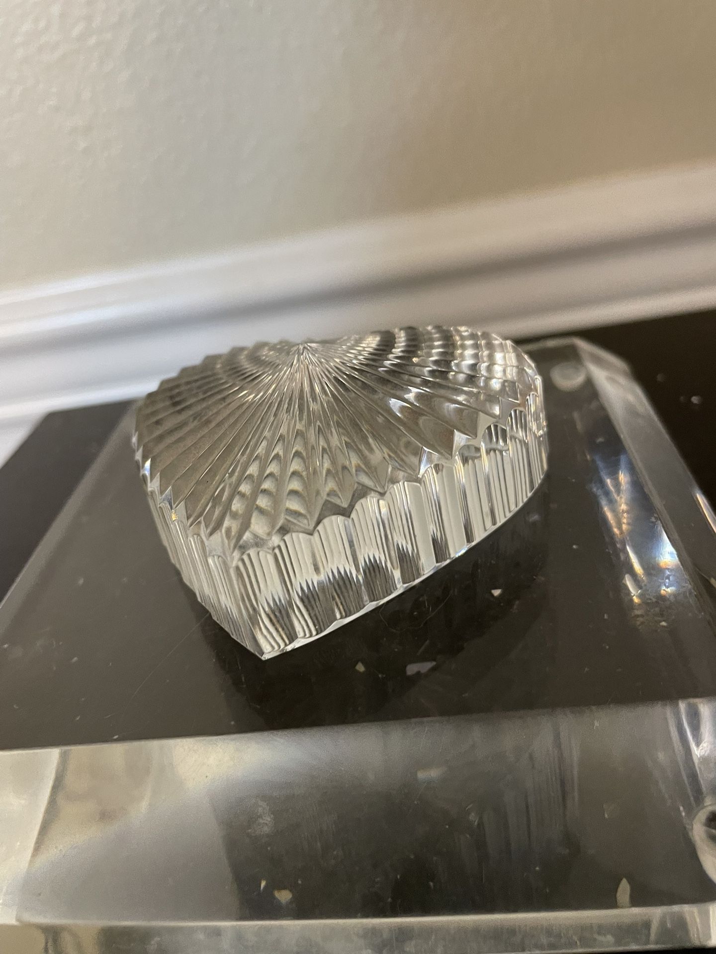 Vintage Original Waterford Crystal Heart Made Paperweight
