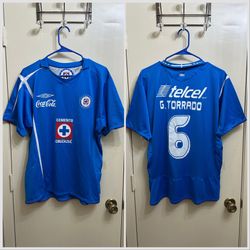 2007-08 Umbro Club Deportivo Cruz Azul #6 Torrado Soccer jersey size  large