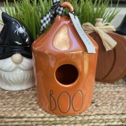 Rae Dunn “Boo” Birdhouse- Iridescent Orange ($30 Each)