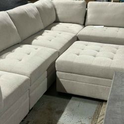 Modular Sectional Couch Sofa With Storage Ottoman 