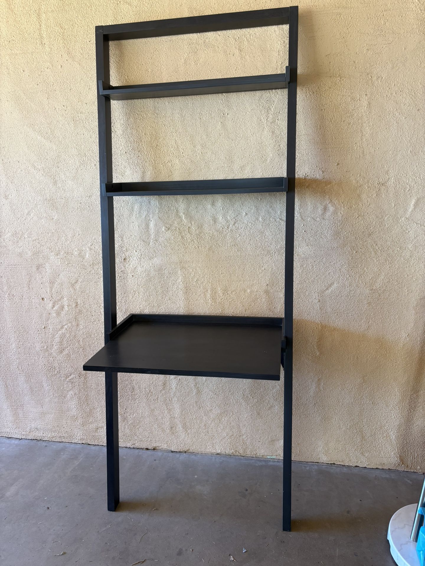 Crate & Barrell Ladder Shelf/Laptop Workspace With Shelves