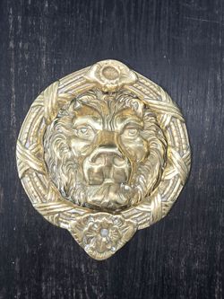 Vintage Lion Head Door Knocker