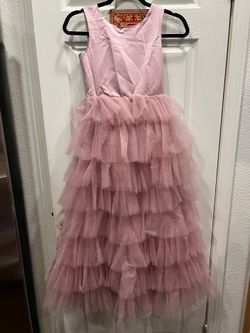 Girls Dusty Pink Tulle Dress