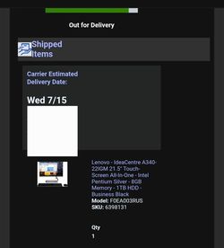 lenovo all in one : used