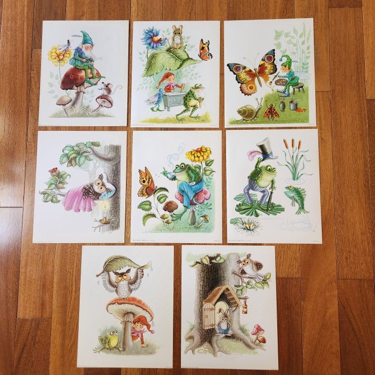 Vintage GEORGE BUCKETT LITHOGRAPHS - 8 Total