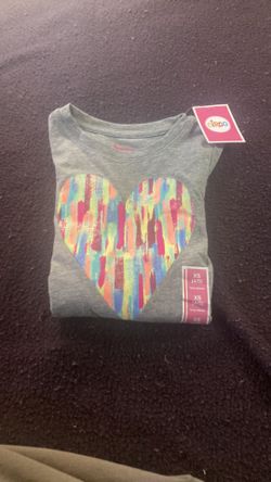 New Child’s Circo XS (4/5) Long Sleeve Shirt Colorful Heart on Front