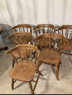 Solid Wood Tavern Style Chairs (6)