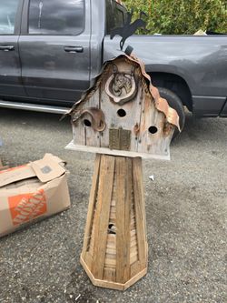 Large Rustic Horse Themed Bird House