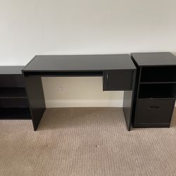 Kids Desk, Bookshelf, Drawer with shelves PLUS 2 Nightstands