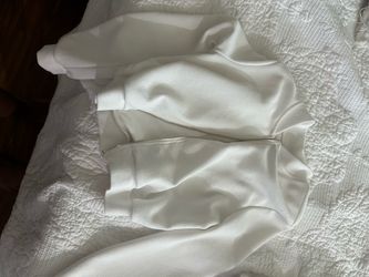 White zip up jacket