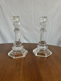 Tiffany Candlestick Holder Crystal No Flaws