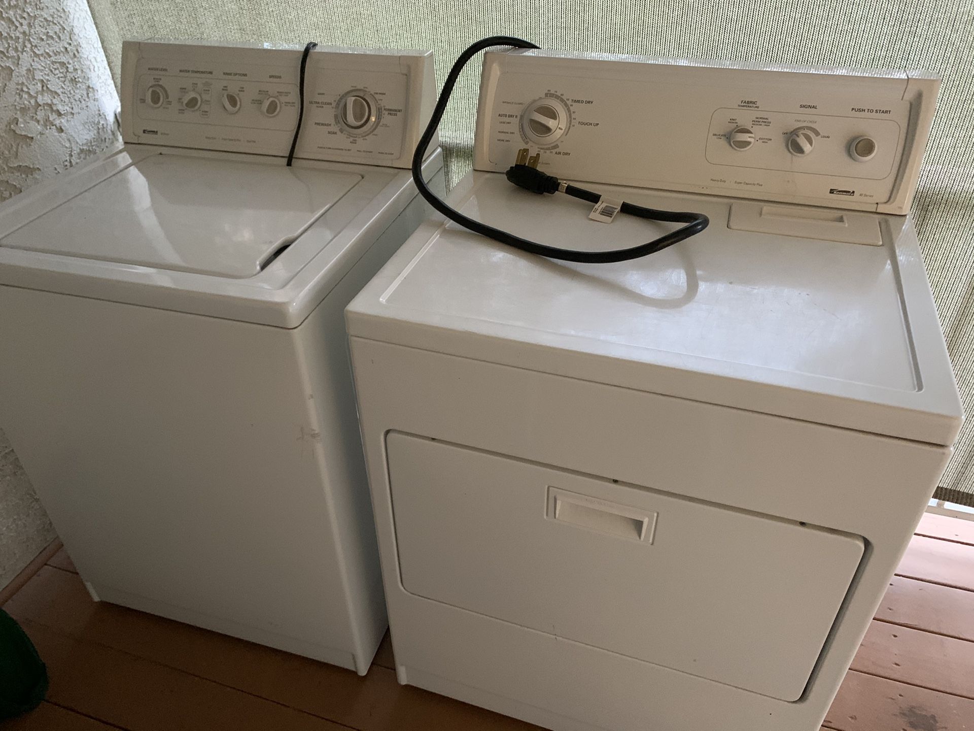 Kenmore washer and dryer