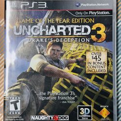 Uncharted 3 Drakes Deception Sony PlayStation 3 PS3 Tested Working Adult Owned