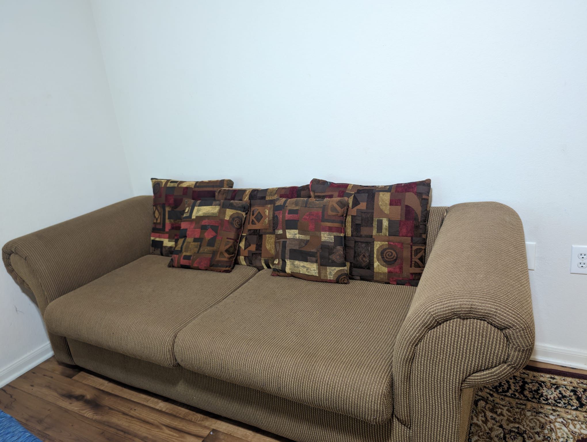 Brown Soft Set (3+2) Seater with free Cushions
