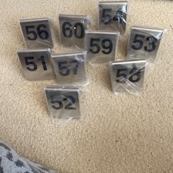 Stainless Steel Table Numbers- NEW!