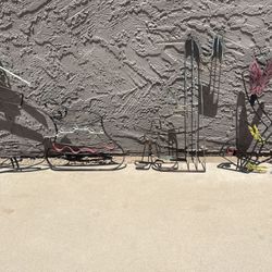 Wrought iron southwestern yard art
