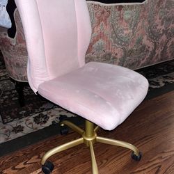 Gold And Pink Office Chair 