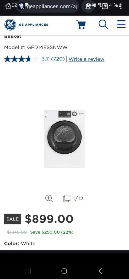 G&E Washer And Dryer