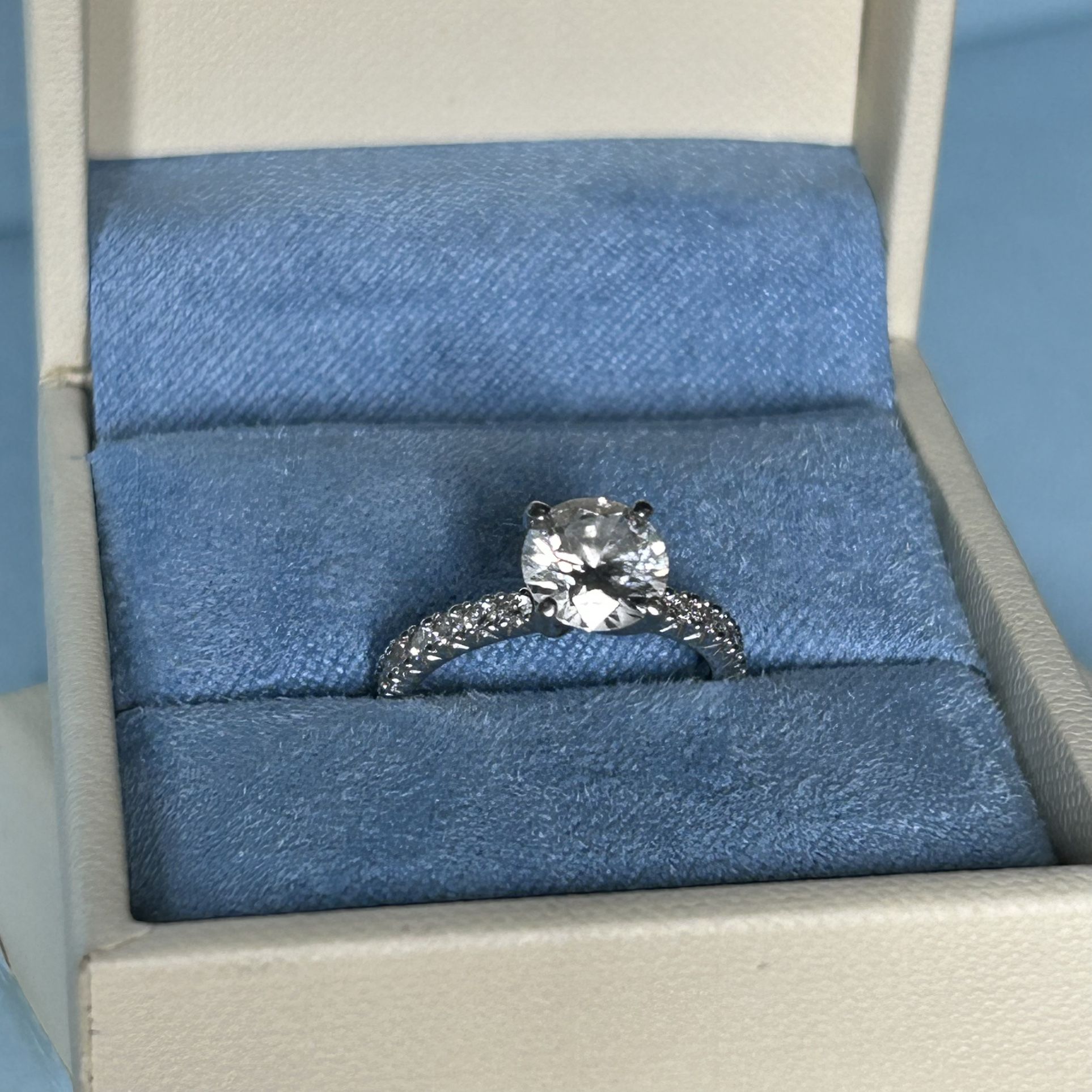 4.5 Lab Created Diamond Engagement Ring - Platinum Band