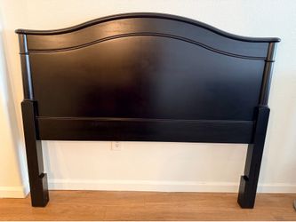 Black Queen Wood Bed Headboard