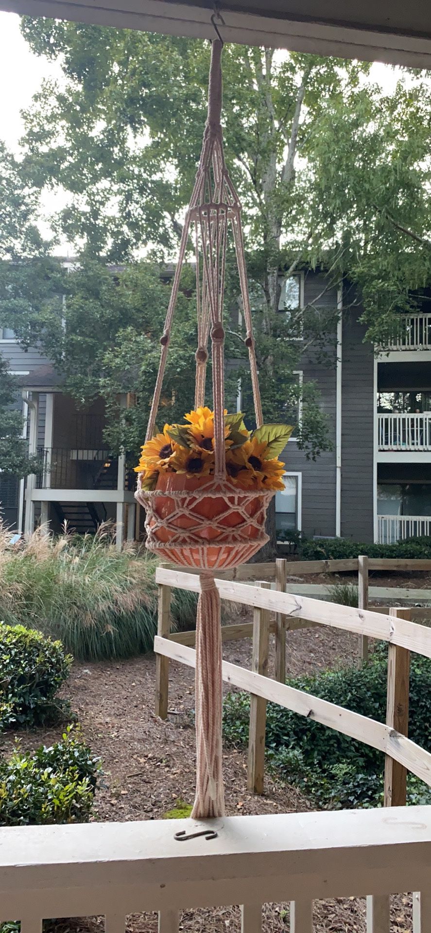 Hanging Planter And Wind chimes 