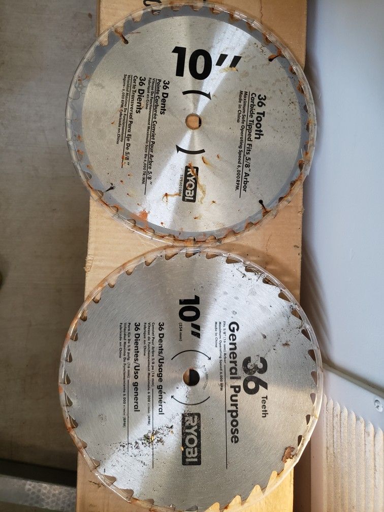 10" RYOBI Saw Blades
