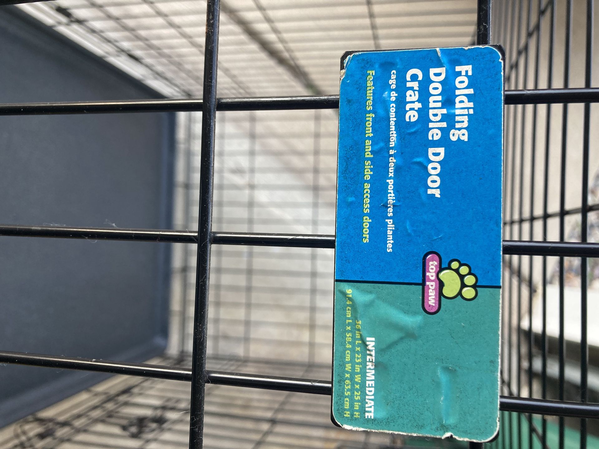 Folding Double Door Dog Crate $20