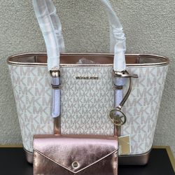 Michael Kors Top-Zip Tote Bag with Wallet, New in Gift Box/ set MK nuevos en caja de regalo