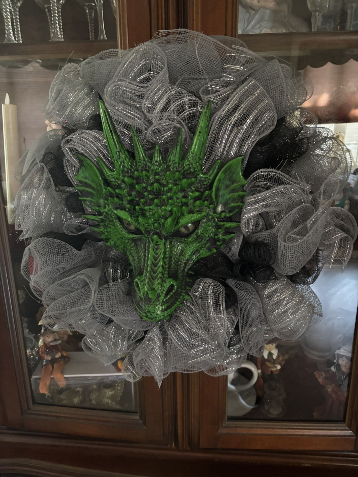 Halloween Wreath With Dragon In Middle