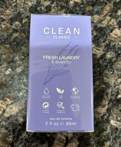 NEW CLEAN CLASSIC FRESH LAUNDRY & LAVENDER EAU DE TOILETTE FULL SIZE SPRAY $15!!