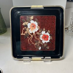  Vintage Laquerware Tray 10  1/2” Square 