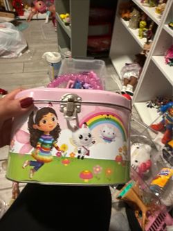 Gabby's Dollhouse Oval Tote Box Pink