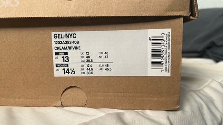 ASICS GEL-NYC Sneakers Cream/Irvine Men's US 13
