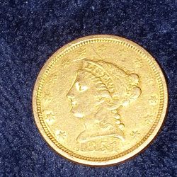 A 1851 Two And A Half Dollar Gold Coin