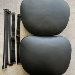 Car Leather Headrest Neck Pillow for Tesla Model 3/Y/S/X Seat Pillow Head Neck Rest Cushion Neck Fumbar Support Car headrest Nappa (2 pcs Black)