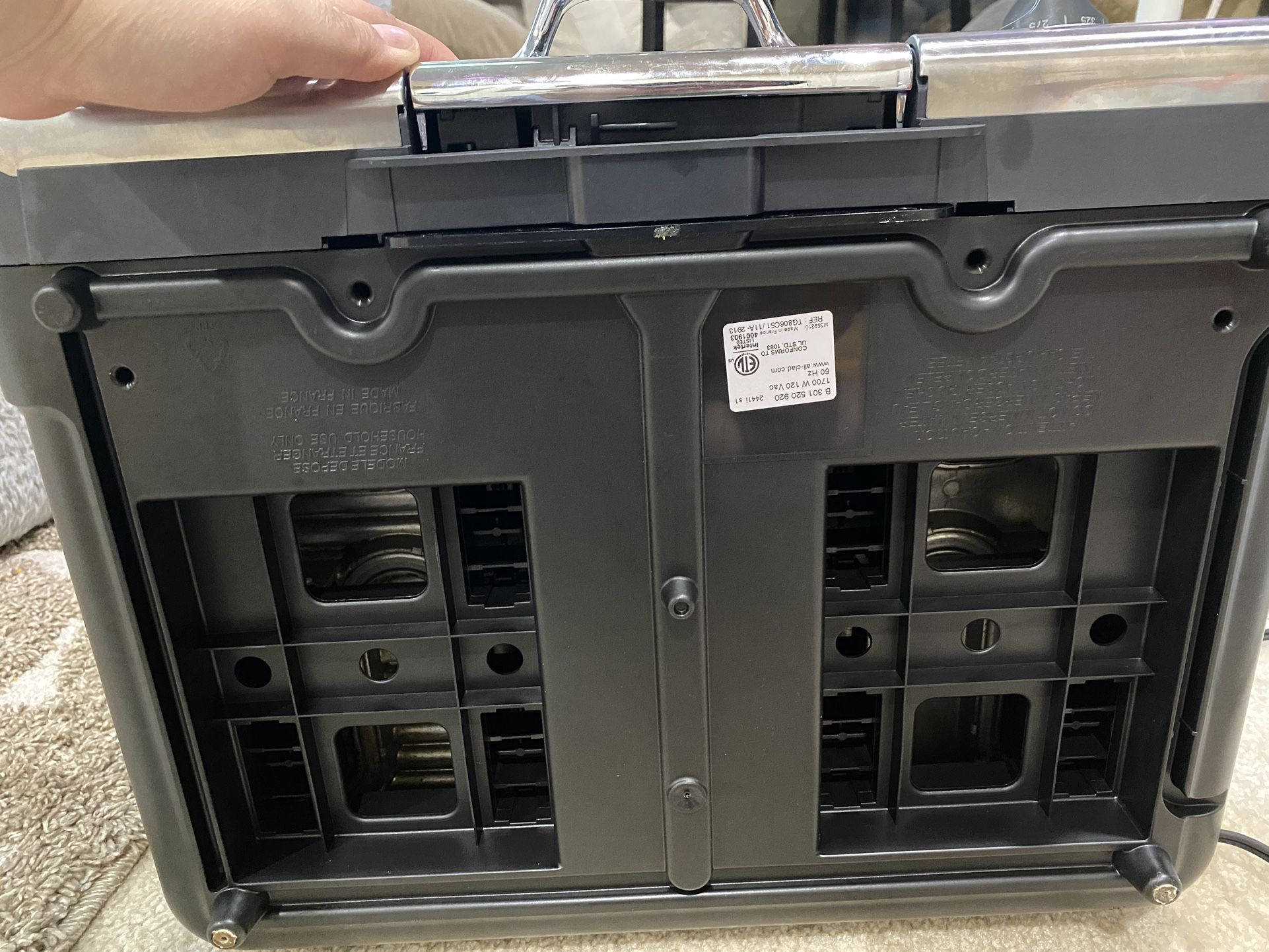 AllClad TG806C51 Stainless Steel Removable Plate Electric Grill