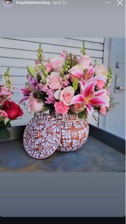 Ollas mothers day eternal wood flowers and natural