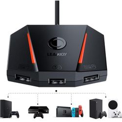 leadjoy VX2 AimBox Keyboard Mouse Adapter for PS4, Xbox One, Xbox Series X/S, Nintendo Switch, MnK Converter for Playing FPS, RTS, R6, Apex Legends