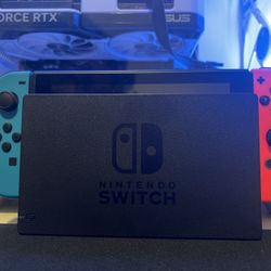 Nintendo Switch Console (Neon Red/Blue Joy-Con, Black)