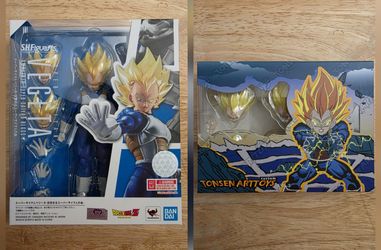 SH Figuarts and Tonsen Arttoys Super Saiyan Vegeta Lot